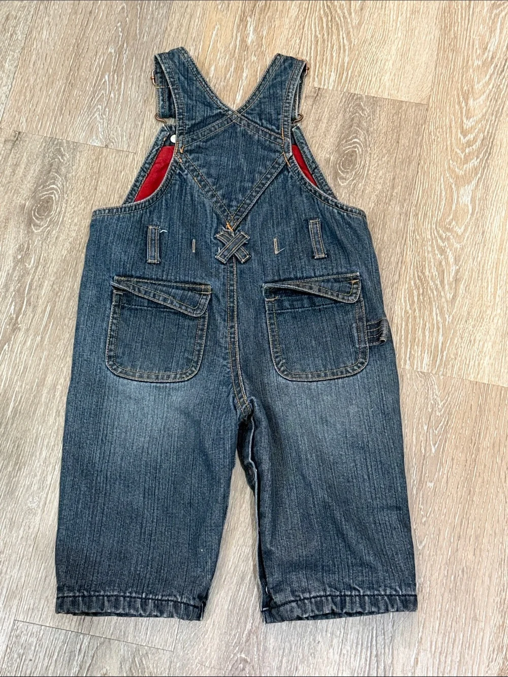 Vintage babyGap Baby Boy Fully Lined Denim Overalls 6-12 Months
